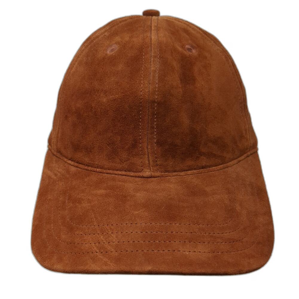 Banana Republic Baseball Cap Brown One Size Suede Goat Leather Adjustable Hat